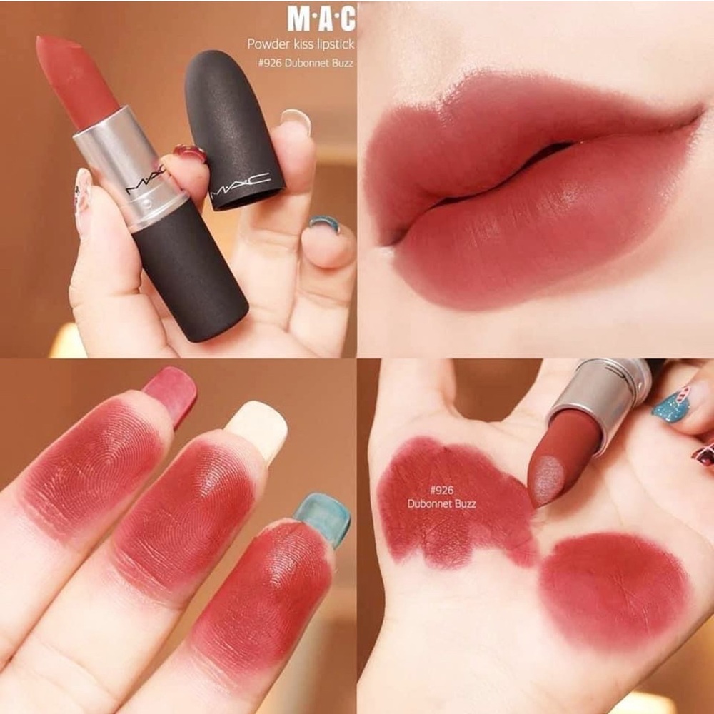 MAC Dubonnet Buzz Powder Kiss Lipstick
